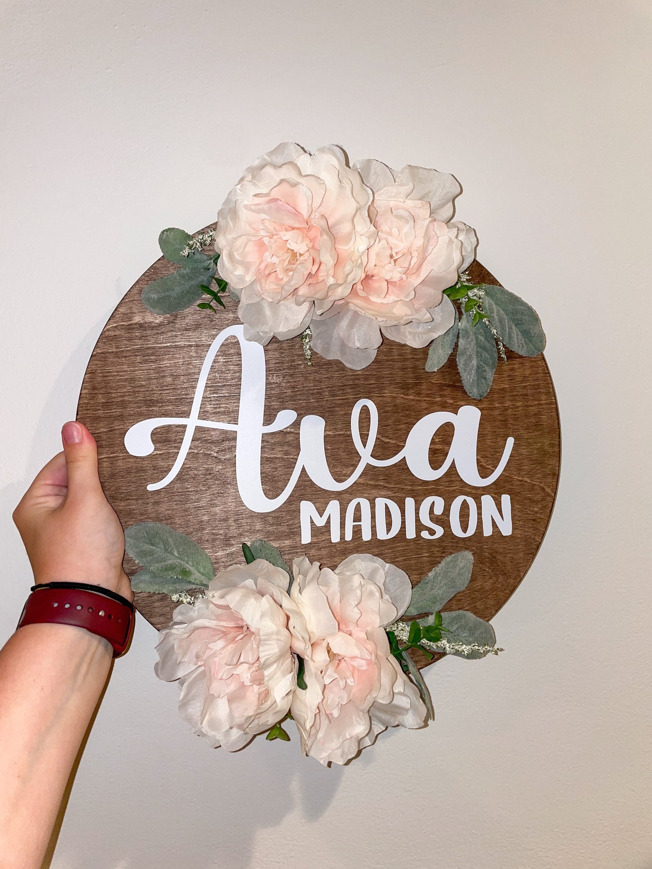 Custom baby name sign // personalized signs // wooden baby Etsy