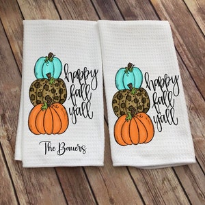  Kwlegh Fall Autumn Hanging Kitchen Towels Thanksgiving Pumpkin  Hand Towel with Hanging Loop Vintage Checkered Plaid Dish Towels Soft  Absorbent Fingertip Bath Tie Towel for Bathroom Decorative Set of 2 