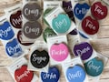Personalized Name Car Coaster Custom Car Coaster Rubber Bottom Car Coaster Single or Set of Two Personalized Gift for Her Westover