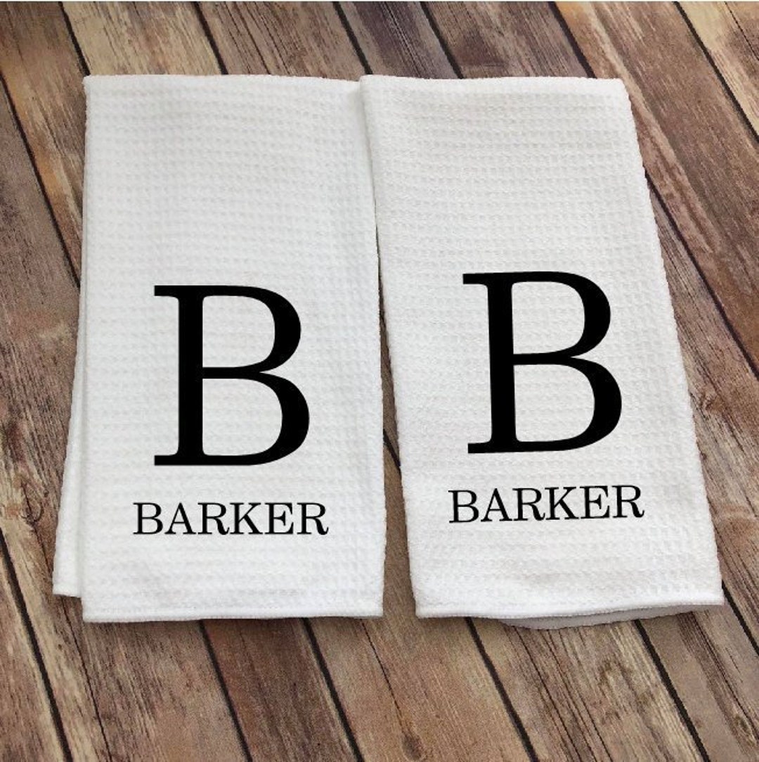 Family Name Kitchen Towel Personalized Dish Towel Custom Kitchen Decor
