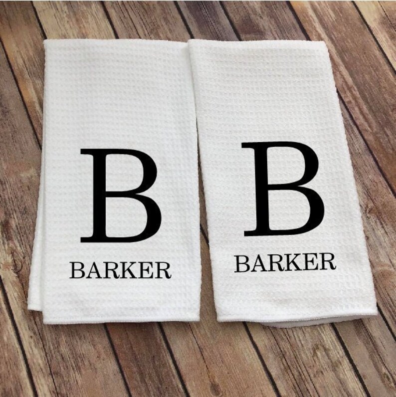 Family Name Kitchen Towel Personalized Dish Towel Custom Etsy