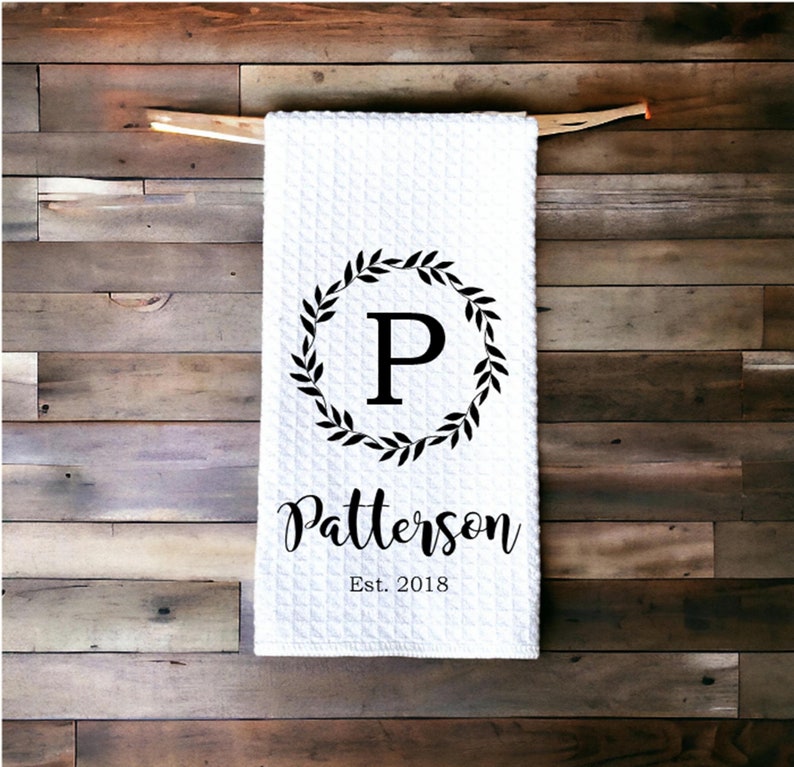 Personalized Dish Towel for Wedding Gift