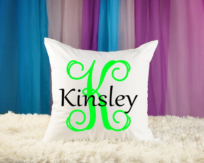 Girls Personalized Pillow Custom Name Teen Room Baby Etsy
