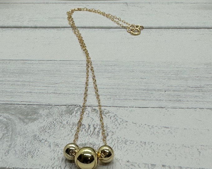 14k Gold Necklace - Dainty Gold Necklace - Gold Necklace