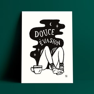 Postkarte oder große A5-Karte "Sweet escape"