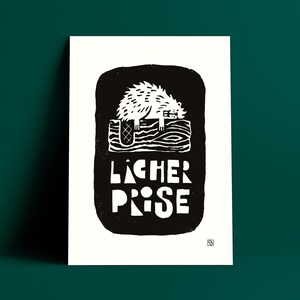 Carte postale ou grande carte A5 castor "Lâcher prise"