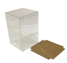 Transparent gift boxes with inner riser, 10 pieces, 6x6x8 cm - 2.34 "x2.34" x3.14 "