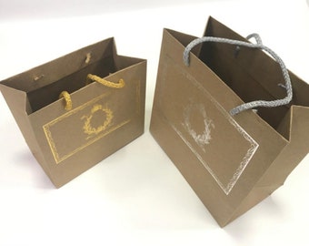 6.1''x6.7''x3.14" inch  cardboard, gift bag