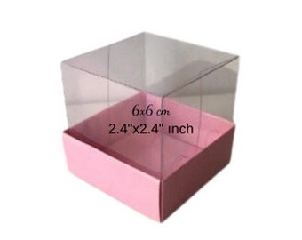 2.4'' X2.4'' folding demountable boxes of all sizes with transparent lids