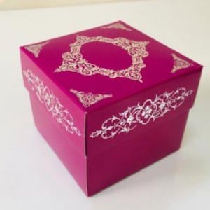 składane pudełko rozbieralne 3,1''x3,1''x 2,6'' cala 10-częściowa okładka Pudełko tekturowe wzorzyste