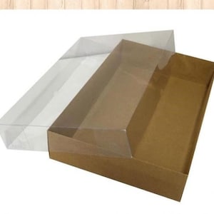 Caja plegable desmontada 10&#39;&#39;X15.4&#39;&#39;X2.55&#39;&#39; tamaños 10 piezas caja de cartón con tapa transparente tamaños Caja de regalo de boda, caja de regalo