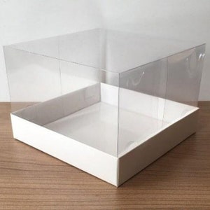 składane pudełko rozbieralne 5.9''X5.9''X3.9'' cali rozmiary | 10 torów | przezroczyste pokrywy pudełko tekturowe