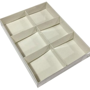boîte pliante démontée 5,9 x 7,9 x 1,18 pouces - 15 x 20 x 3 centimètres dimension 6 compartiments cadeau 10 pcs