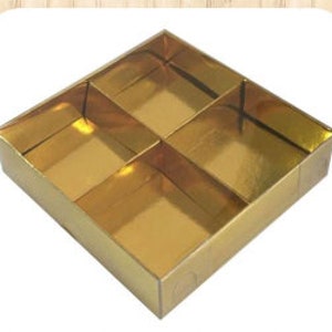 boîte pliante démontée 4 compartiments, 3,95 "x3,95" x 1,18" couvercle transparent boîte blanche