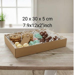 Gift Box 7.9x12x2 Transparent Lid 10 Pcs Folding Disassembled Packaging Bulk Wedding Favors Guest Thank You Treats Cookie Large Empty Cases