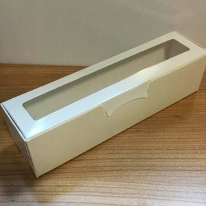 folding disassembled box Gift packaging box with window 1.96''x7.87x1.96 '' inch size - 10 pcs