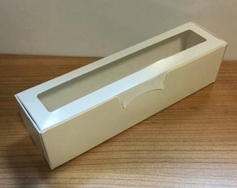 folding disassembled box Gift packaging box with window 1.96&#39;&#39;x7.87x1.96 &#39;&#39; inch size - 10 pcs