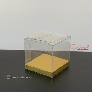 disassembled folding box 4x4x2cm -1.6''x1.6''x1.6''inch inch | 10 pieces | transparent box with lid