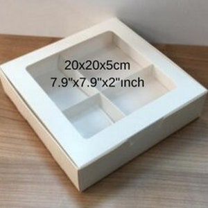 Boîte pliante démontée pour pencereli 20,4 x 5,9 x 5,4 cm dimension 4 compartiments 10 pcs