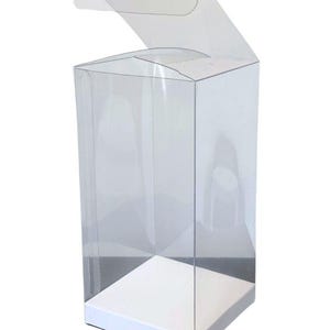 Przezroczyste pudełka prezentowe z wewnętrzną wkładką, 10 sztuk, 5x5x12 cm - 2"x2" x4,7"