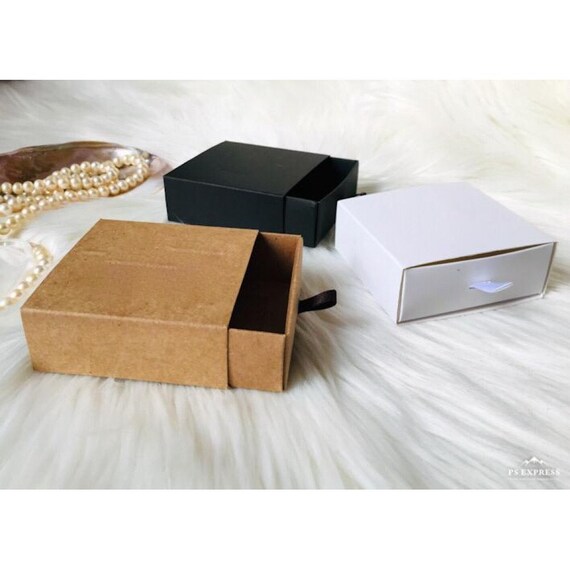 Cardboard Box Sliding cover 8x8x3 Etsy