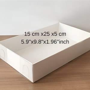 składane pudełko rozbieralne 5,90"x9,8"x2" wymiary pudełko tekturowe 10 sztuk z przezroczystą pokrywką