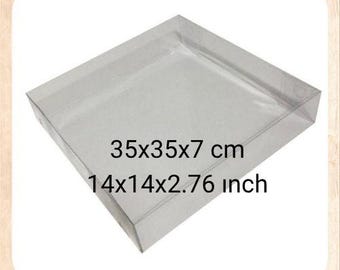 10-Pack Folding Demountable Cardboard Box 14''x14''x2.76'' with Lid