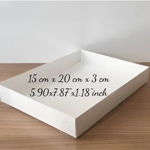 Boîte pliante démontée 5,9 x 7,9 x 1,2 pouces Boîte en carton de 10 pièces avec couvercle transparent Boîte cadeau de mariage, idées de boîtes cadeau, cadeau de remerciement