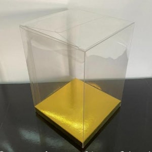 Przezroczyste pudełka prezentowe z wewnętrzną wkładką, 10 sztuk, 10x10x14 cm - 3,9""x3,9"" x5,5"