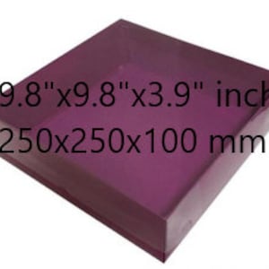 folding disassembled box 9.8''x9.8''x3.9'' inch sizes  box with transparent lid