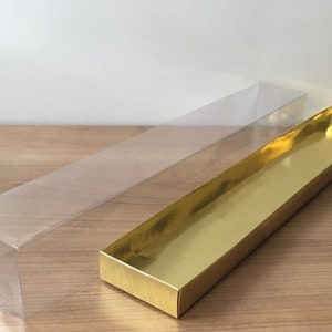 folding disassembled box 16''x2.4"x2" inch sizes  rose boxxes Metallized Carton Top Acetate box