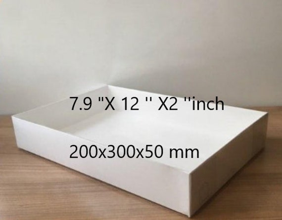 Gift Box 7.9x12x2 Transparent Lid 10 Pcs Folding Disassembled