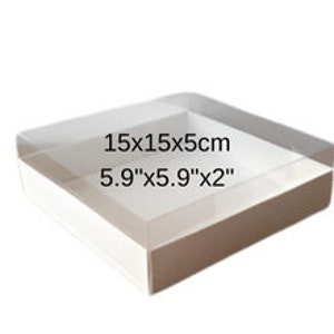 Caixa de presente de casamento com tampa transparente de 5,9" x 5,9" x 2" polegadas, 10 peças, ideias para caixas de presente, lembrancinhas a granel, presente de agradecimento, presente para convidados