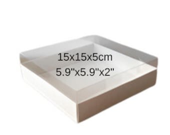 5.9&quot;x5.9&quot;x2&quot; inch sizes Wedding Gift transparent lid  Box 10 pc , gift Box Ideas, Bulk Favors, Thank You Gift, Gift For Guest