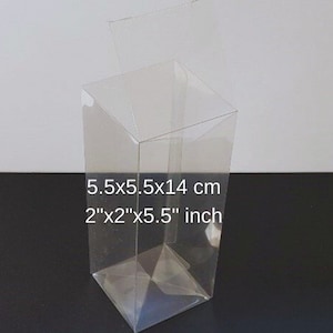 folding disassembled box gift boxes acetate box. size: 5.5x5.5x14- 10 pieces
