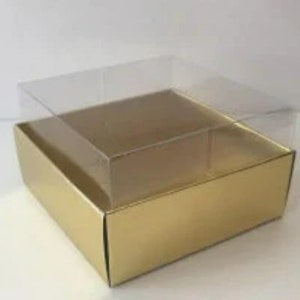 10 Stück zerlegte Klappboxen 9 x 3,5 x 5,5 cm große Kartonboxen mit durchsichtigem Deckel Hochzeitsgeschenkbox