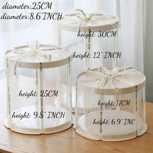 Pink Cylinder Acetate Box Diameter 8.6&quot;x height 6.7&quot; -9.8&quot; -12&quot; inch