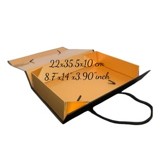 Caja de bolsa de cartón de 8,7 x 14 x 3,90 pulgadas de grosor.