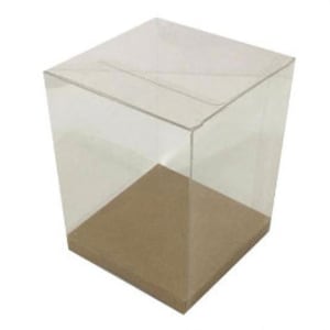 Pudełko składane rozbieralne Przezroczyste pudełka prezentowe z wewnętrznym podwyższeniem, 10 sztuk, 5x5x6 cm - 2"x2" x2,4"