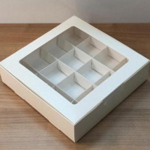 Boîte pliante démontée pour pencereli 9,87 x 9,87 x 2 pouces dimension 16 compartiments 10 pcs