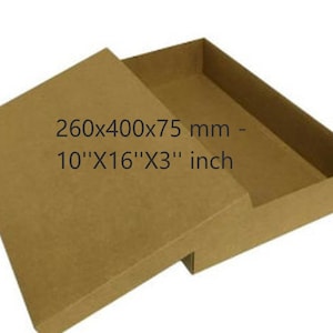 Caja desmontada plegable 26x40x7,5 cm - 10''X16''X3 '' 10 uds caja con tapa de cartón / cajas para postres y tartas con trufa