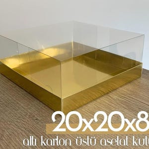 faltbare zerlegte Box 20x20,9''x 3,1 Zoll Größen 10 Stück Box mit transparentem Deckel