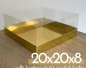 folding disassembled box 7.9&#39;&#39;x7.9&#39;&#39;x3.1&quot;  inch sizes  10 pieces  box with transparent lid