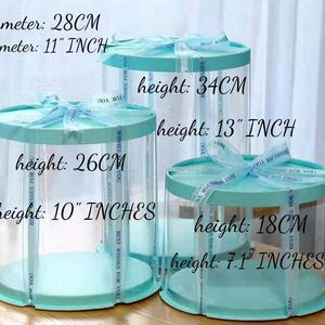 Cylinder Acetate Box Diameter 11&quot;x height 7.1&quot; -10 -13
