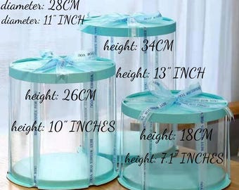 Cylinder Acetate Box Diameter 11"x height 7.1" -10 -13