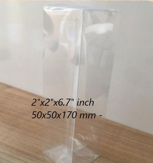 folding disassembled box 2"x2"x6.7 inch sizes transparent lids gift box
