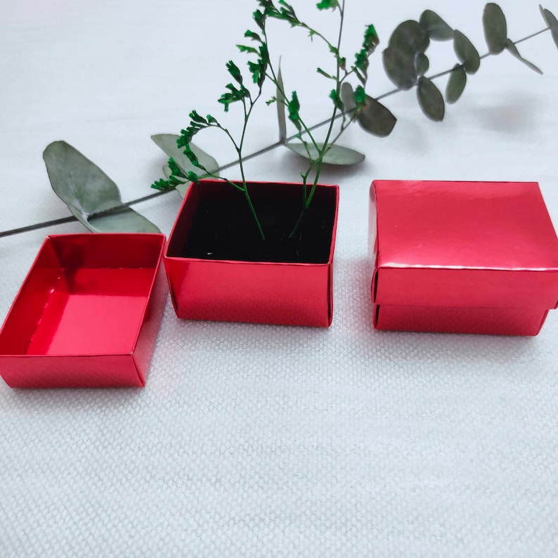 Gift Boxes 10 Pieces Velvet Lined Boxes Complete Cardboard Etsy
