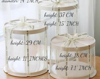 Cylinder Acetate Box Diameter 14"x height 7.1" -11" -15" ınch