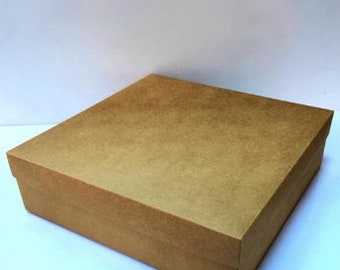 folding demountable box 12''x12''x1.98" inch 10-pack cardboard box with lid