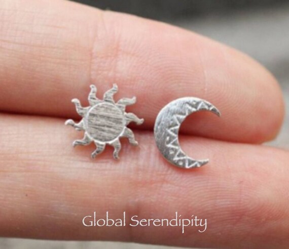 Etsy sun and moon earrings online